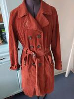 Boden Trenchcoat rost  rot  Cord Mantel UK 10 36/38 Bayern - Hallstadt Vorschau