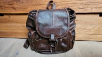 Retro Damenrucksack Lederoptik dunkelbraun Hessen - Wabern Vorschau