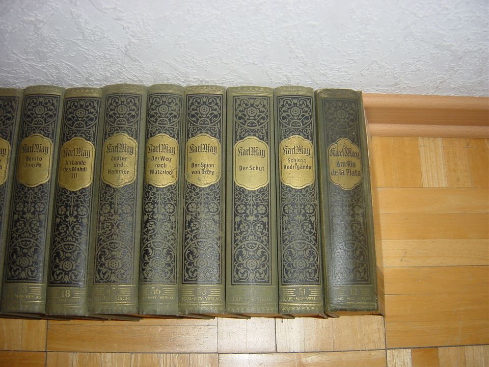 15 x Karl May Bücherbände aus 1952 / Karl-May-Verlag in Stuttgart