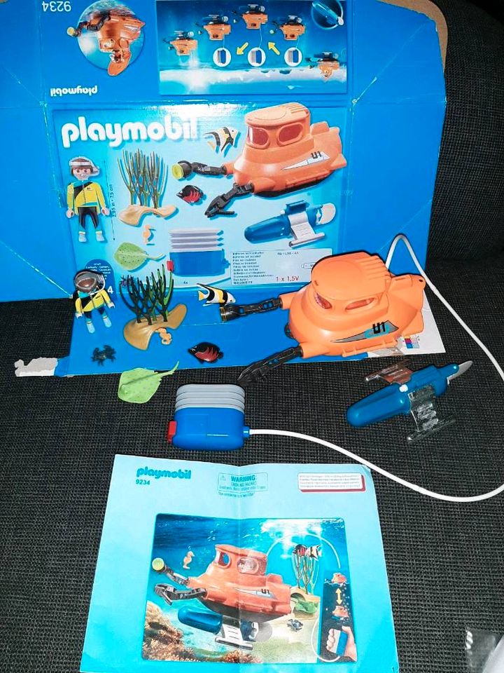 Playmobil sports & actions 9234 u-boot orange mit Motor Taucher in Mölln