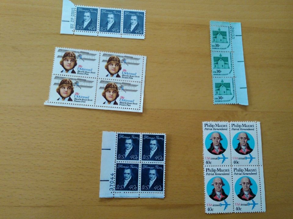 Stamp Set 28,30,40 ct, Briefmarkenset USA 28,30,40 c in Emmerting