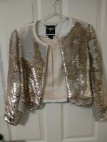 Ted Baker White Jacket jacke  Gold Sequins Women's Size 1 frau Duisburg - Walsum Vorschau