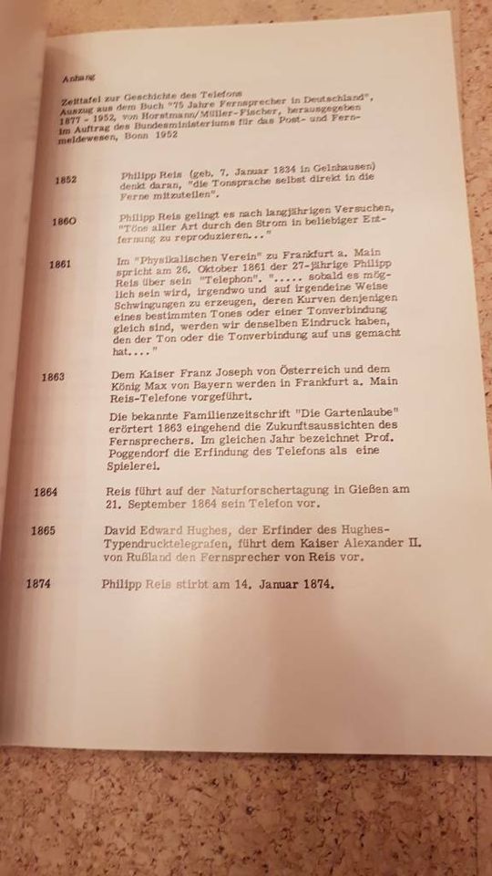 Das Telefon - Erfindung und Entwicklung 1967 in Fünfstetten