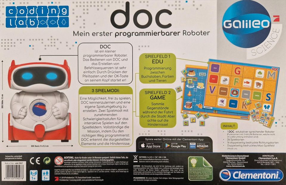 Clementoni GALILEO - doc Mein erster programmierbaren Roboter in Wuppertal