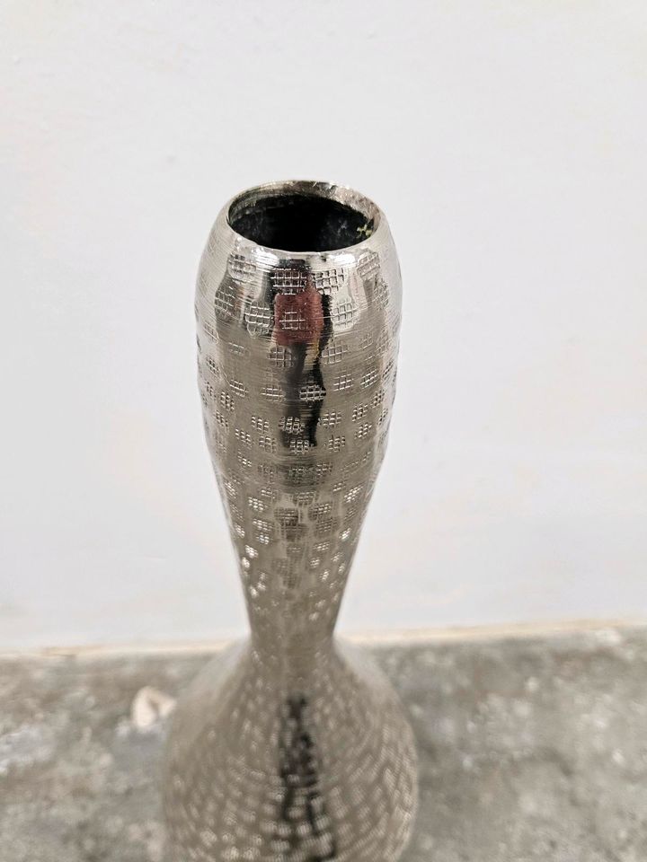 Vase Deko Silber Muster in Gronau (Westfalen)