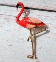 Rosa Flamingo Emaille Pin Brosche Metall Vintage-Stil böhmischen Berlin - Pankow Vorschau