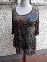 M&S Tunika Shirt 42/44 Blautöne gold Paisley transparent Zipfel Bayern - Landshut Vorschau