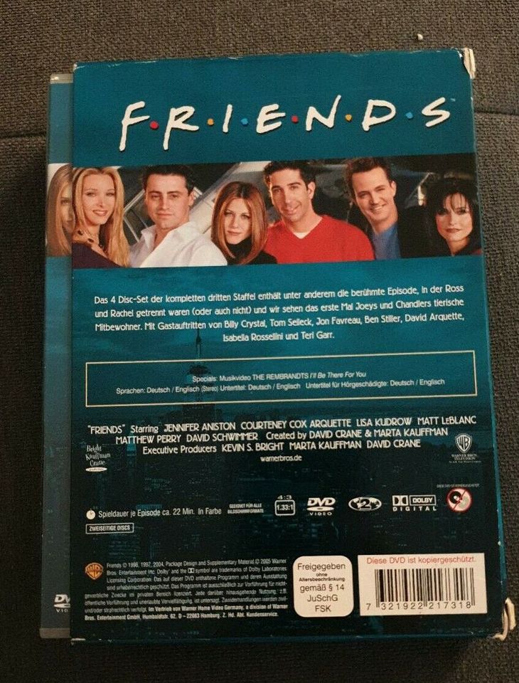 DVD FRIENDS komplette 3. Staffel 4 Cds Serie in Hamm