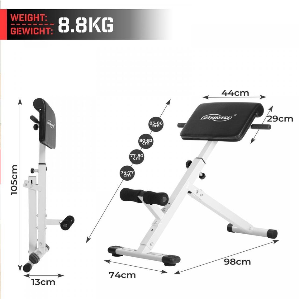 Bauchtrainer Rückenstrecker Hyperextension Rückentrainer in Hainburg