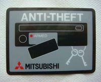 MITSUBISHI - Original Radio Security System Aufkleber Brandenburg - Guben Vorschau