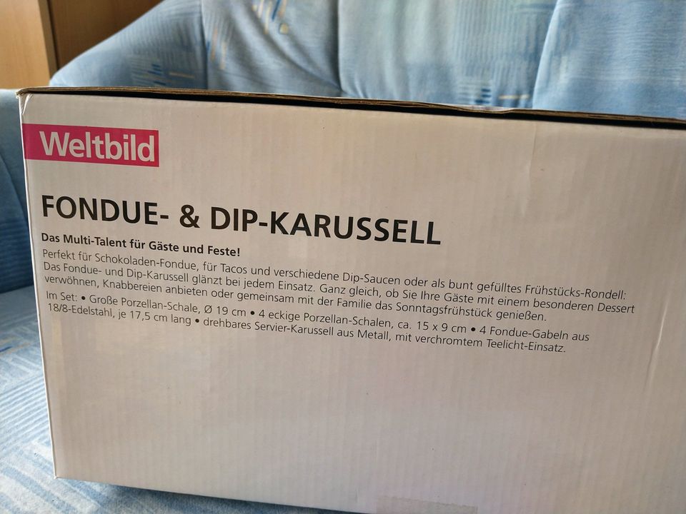 NEU Fondue- & Dip-Karussell weiß Porzellan Servieren Fondue-Set in Potsdam