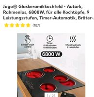 Jago Glaskeramikkochfeld 6800 W, Neu, versiegelt Niedersachsen - Neu Wulmstorf Vorschau