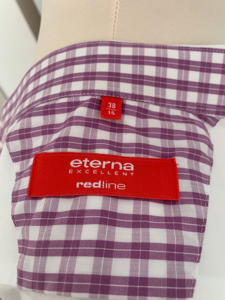 Hemd Langarm bügelleicht von Eterna - Größe M redline in Garching b München