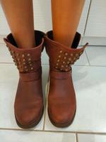 Bikerstiefel SPM Boots braun rot  Gr. 38 39 Thüringen - Erfurt Vorschau
