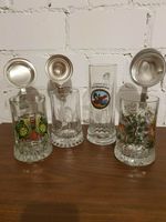 4x Bierkrüge aus Glas mit und ohne Zinndeckel. Zustand - sehr gut Bayern - Aschaffenburg Vorschau