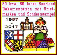 50 bzw. 60 Jahre Saarland  -Belege, Sonder-Briefmarken mit Sonder Saarland - Schwalbach Vorschau