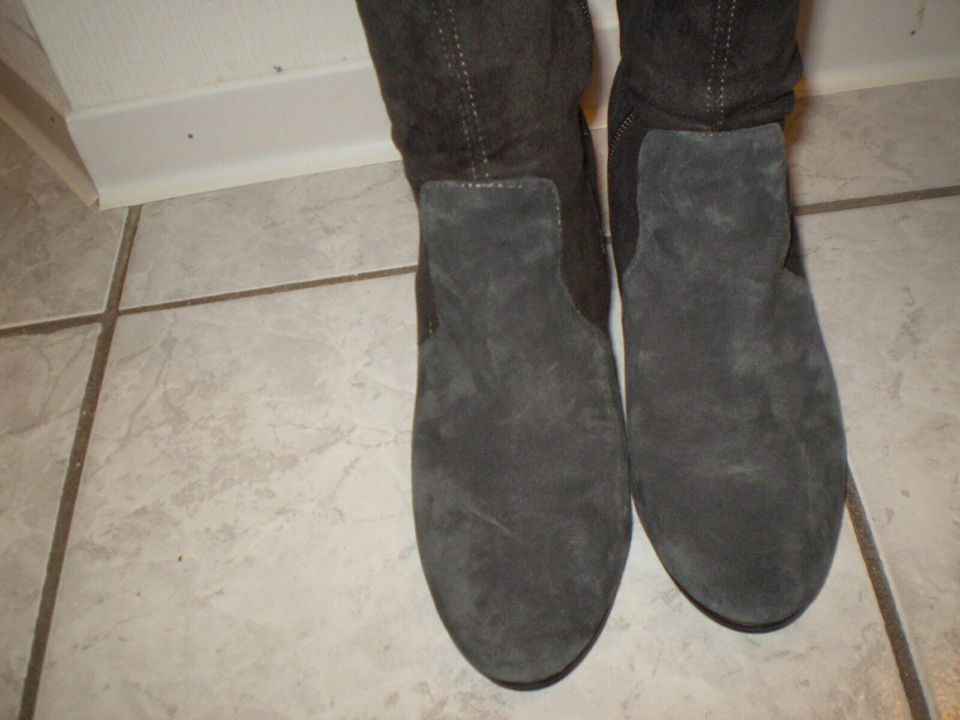 Pier One Damen Stiefel mit Schleife,Gr.39 ,Grau,Leder in Schönbornerhof