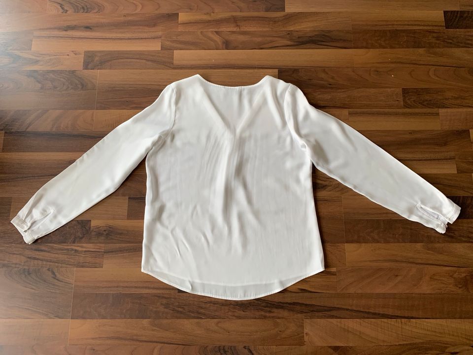 XS Comma Langarm Bluse Blusen-Shirt Viskose Weiß in Düsseldorf