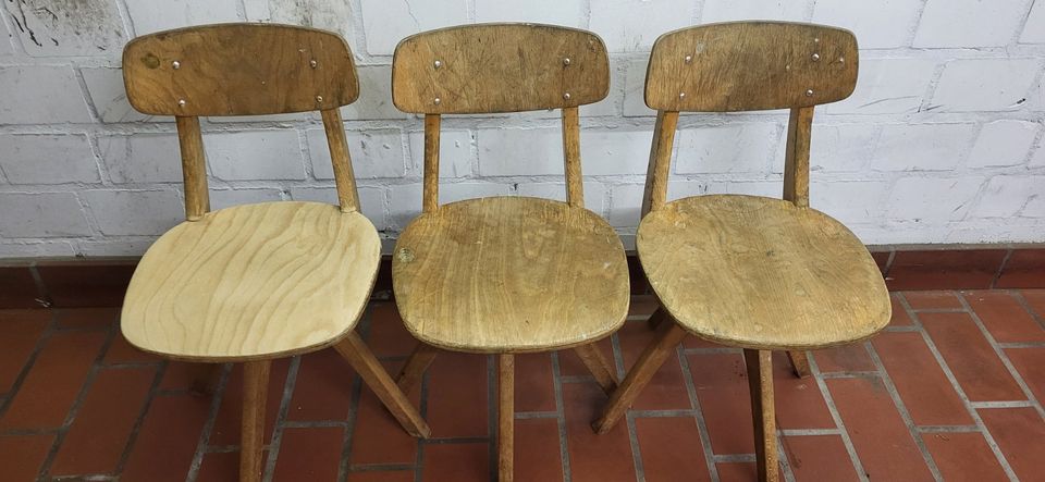 3x Vintage Retro Kinderstuhl Casala 60er Drehbar in Bad Salzuflen