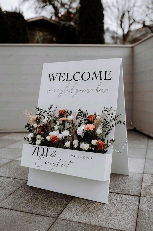 Willkommensschild Flowerbox für Hochzeit und Co. in Lemgo