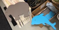 Kinderzimmer Wandregal hängend Delfin und Elefant Häfen - Bremerhaven Vorschau