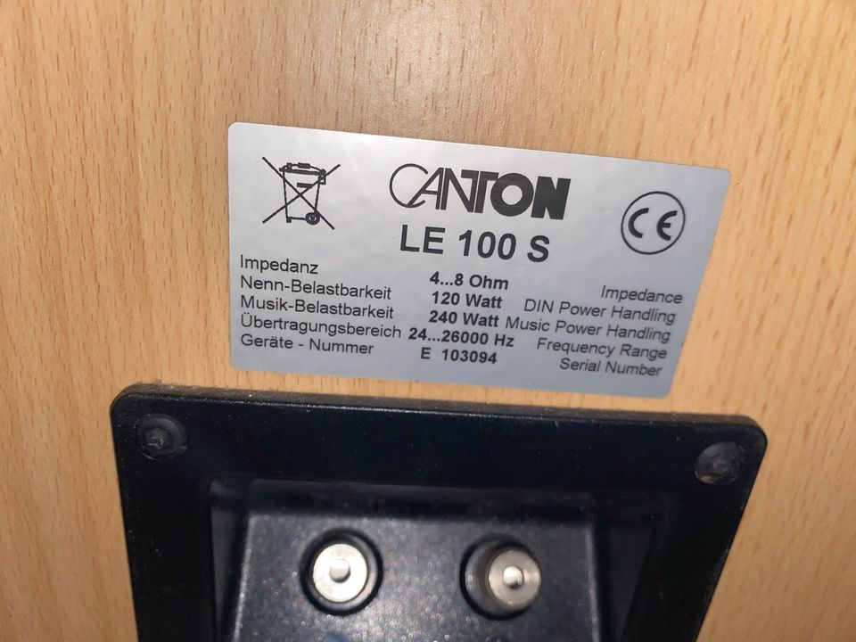 Canton LE100s + Sharp Verstärker SM-7700HMK2 in Hamburg