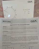 GEA MCR 2000 Elek. Raumtemperatur Regler Neu Nordrhein-Westfalen - Heiligenhaus Vorschau
