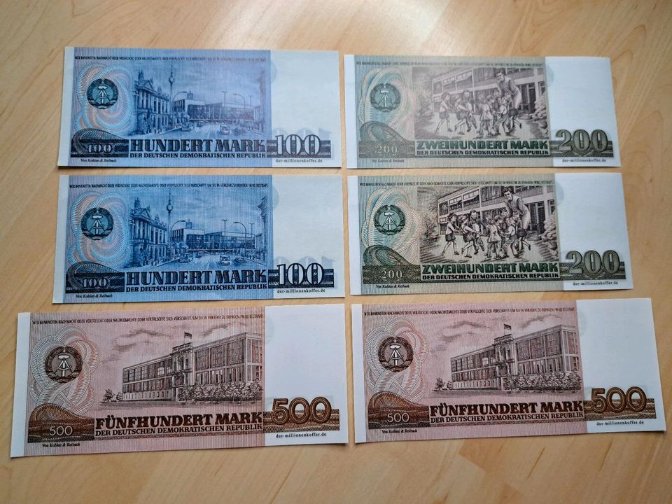DDR Banknoten Kopien Reproduktion geldscheine ostmark in Nittenau