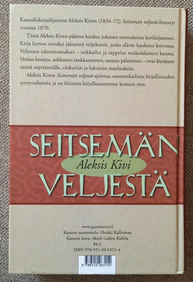 Seitsemän Veljestä Aleksis Kivi / finnisch suomeksi suomea kirja in Borna