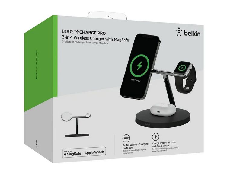 Belkin Drahtloses 3-in-1-Ladegerät mit MagSafe,15 W  NEU in Soest