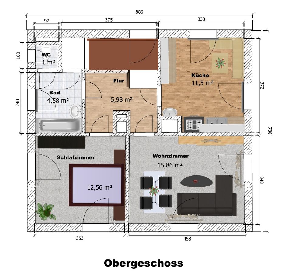 Zentral UND ruhig gelegenes EFH (105 m² + 40 m² Ausbaureserve) auf 1.020 m² Grundstück in Annaberg in Annaberg-Buchholz