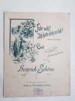 Fahr wohl Ich hatte dich so lieb Lied Singstimme H.Schöne ca.1900 Baden-Württemberg - Leonberg Vorschau