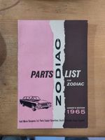 1965 Ford Zodiac Teilekatalog owners edition Sachsen - Bautzen Vorschau