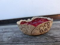 Töpferschale glasiert Schneckenschale Keramik Rot Garten Terasse Bayern - Bergen Vorschau