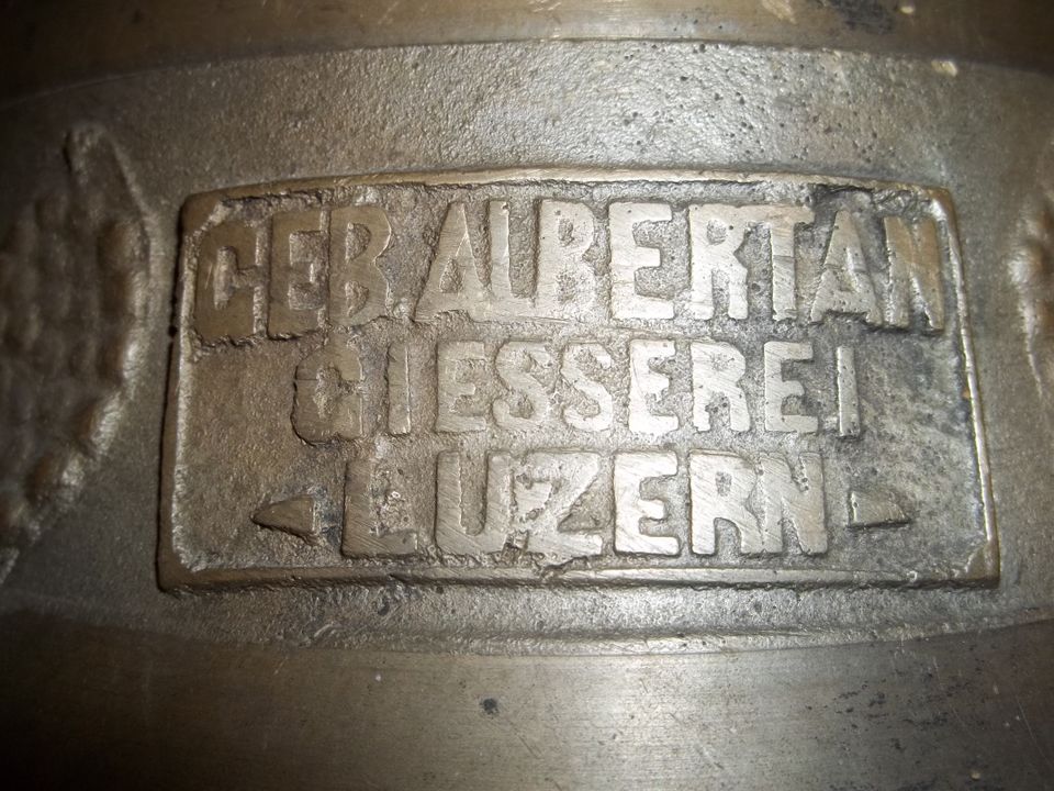 Große alte BRONZE Glocke Kuhglocke ~ GEB.Albertan Luzern ~ 1925 in Bielefeld
