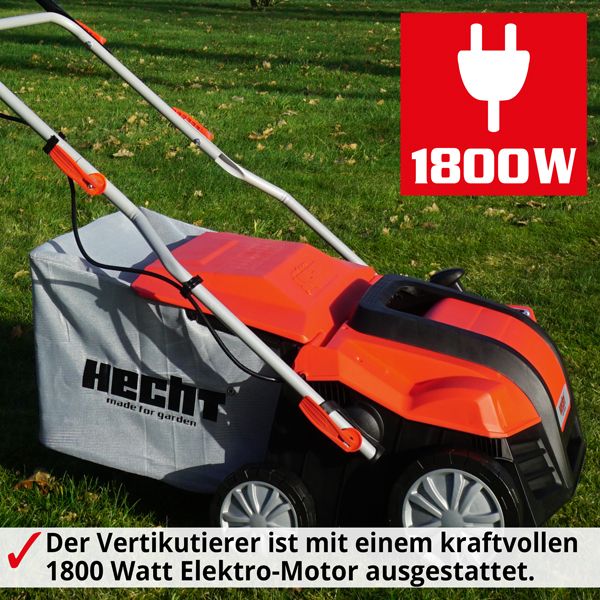 Vertikutierer Rasenlüfter Elektro 38cm 55L Moosentferner Rasen Striegel Belüfter in Greven