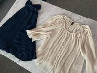 Wie neu | 2 x H&M Vero Moda Plissee Bluse blau beige M 38/40 Hessen - Limburg Vorschau