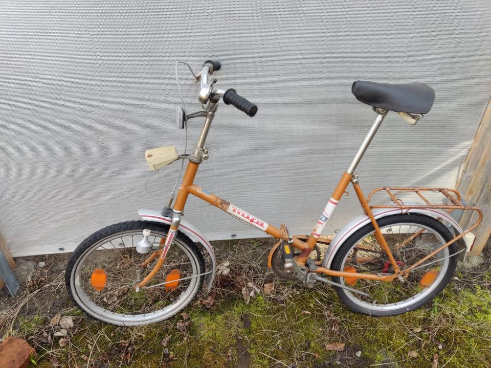 DDR Minirad Klapprad Minifahrrad Mifa orange in Brandenburg an der Havel