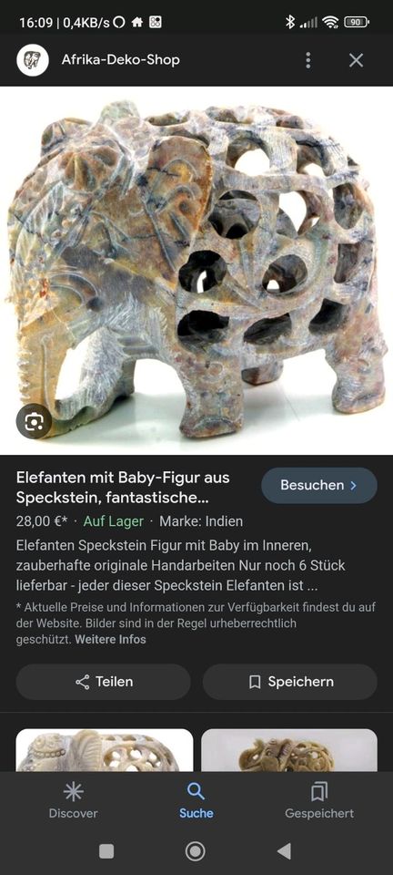 Speckstein Figur in Figur in Erkelenz