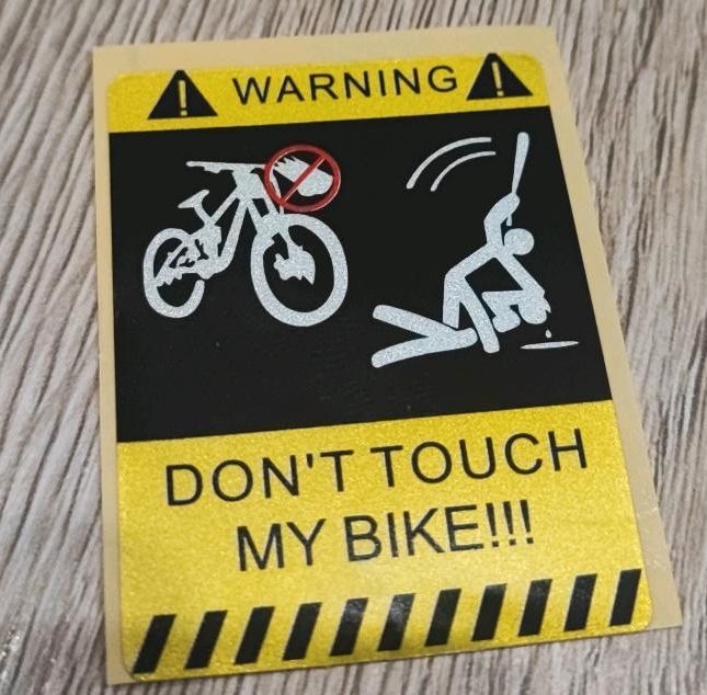 Aufkleber Bike Lustig Warning Fahrrad in Warstein