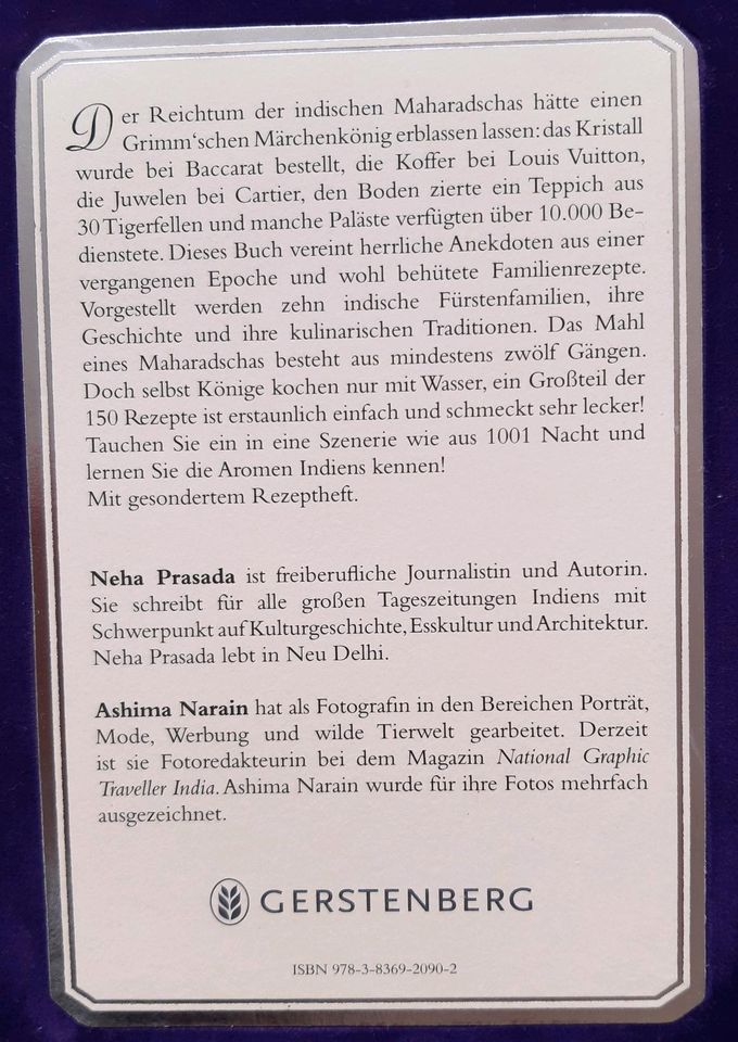 Buch: Dinner mit den Maharatschas inkl. Rezeptbuch in Bad Vilbel