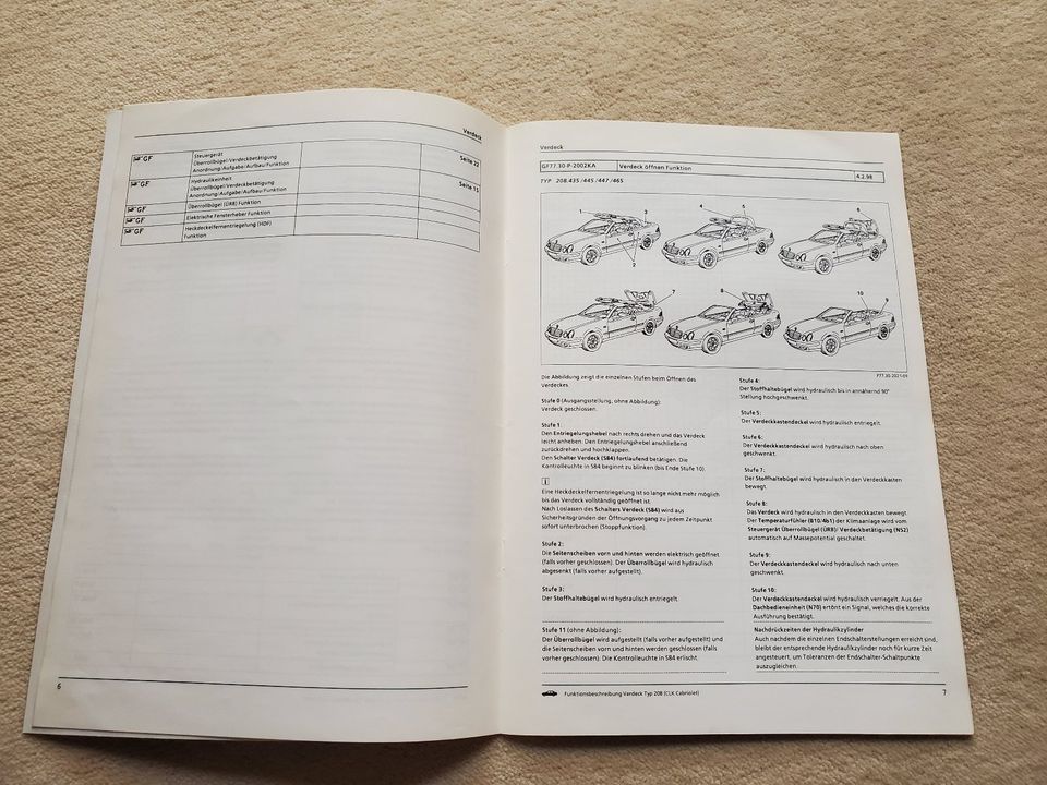 Einführungsschrift Mappe Mercedes CLK Cabrio Typenreihe 208 in Wendelstein