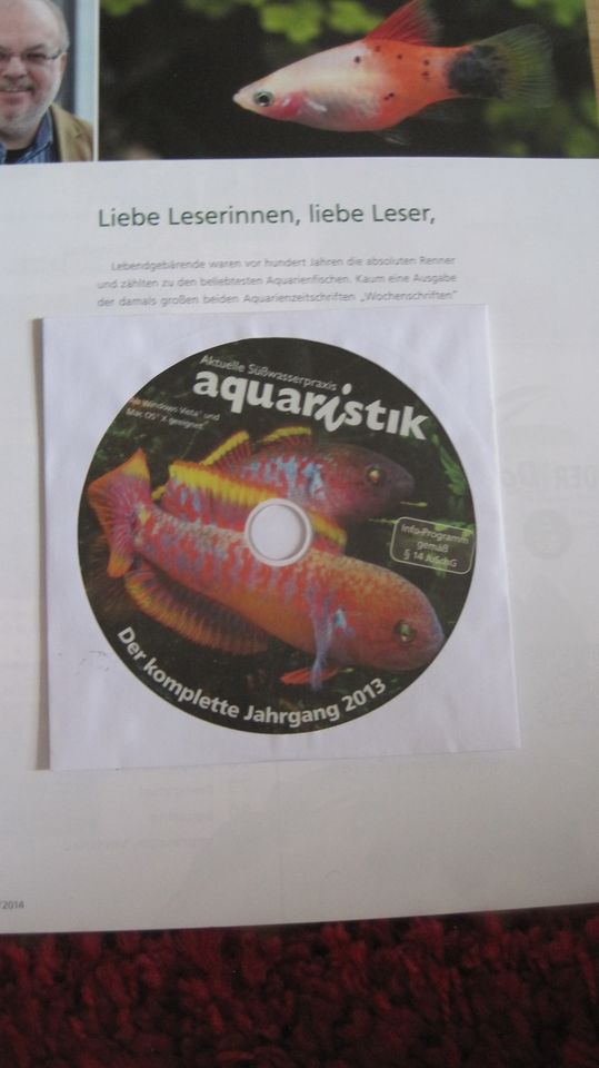 Aquaristik aktuell Magazine Jahrgang 2014 + 1/2015 + 2013 auf CD in Essen