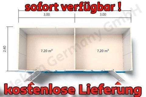 ❗❗ 6,0 x 2,4m Zwei Zimmer Container KOSTENLOSE LIEFERUNG SOFORT VERFÜGBAR Bürocontainer, Baucontainer, Wohncontainer, Flüchtlingscontainer, Empfangscontainer ❗❗ in Leipzig