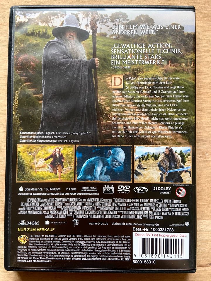 „Der Hobbit - Eine unerwartete Reise“ (Teil 1) auf DVD in Mettingen