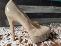 Echt Leder VERO CUOIO Pumps Gr 39 beige Braun Glanz Mitte - Tiergarten Vorschau