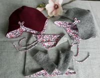 Wollwalk Schirmmütze Baby Kleinkind Handmade grau  bordeaux rosa Niedersachsen - Braunschweig Vorschau