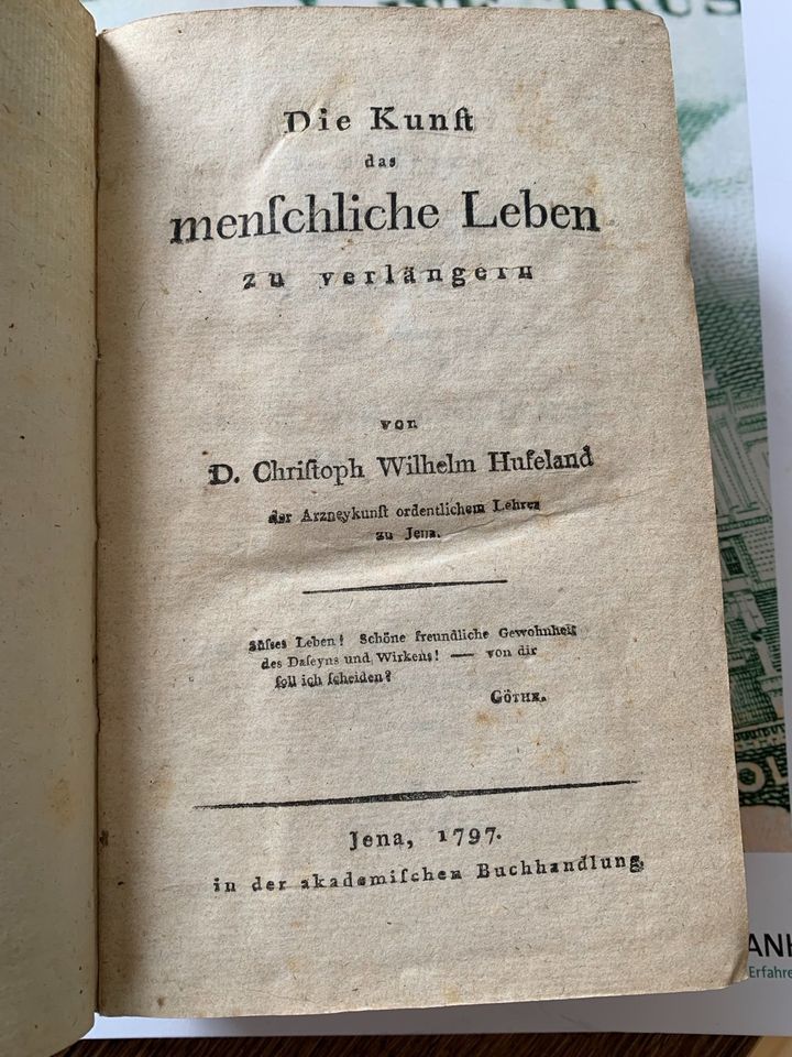 Hufeland „Die Kunst das menschliche Leben zu verlängern „ in Essen