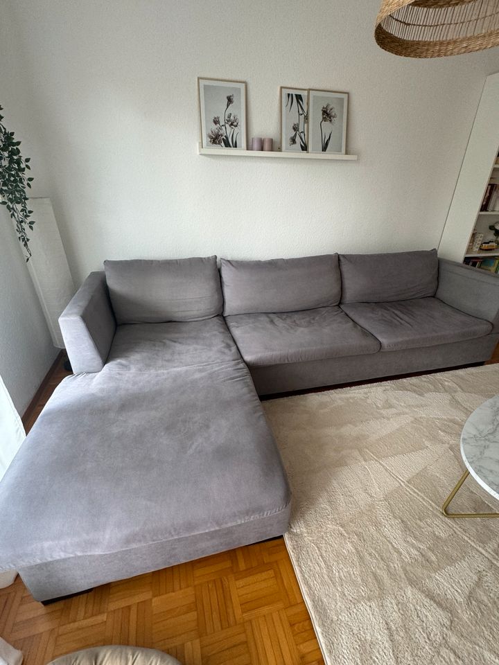 Ecksofa grau | Maße 168/284 | L-Sofa | gemütliche Couch in Ingersheim
