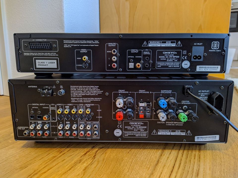 Onkyo HiFi Receiver TXSR500E & DVD Player DVSP500 Top Zustand in